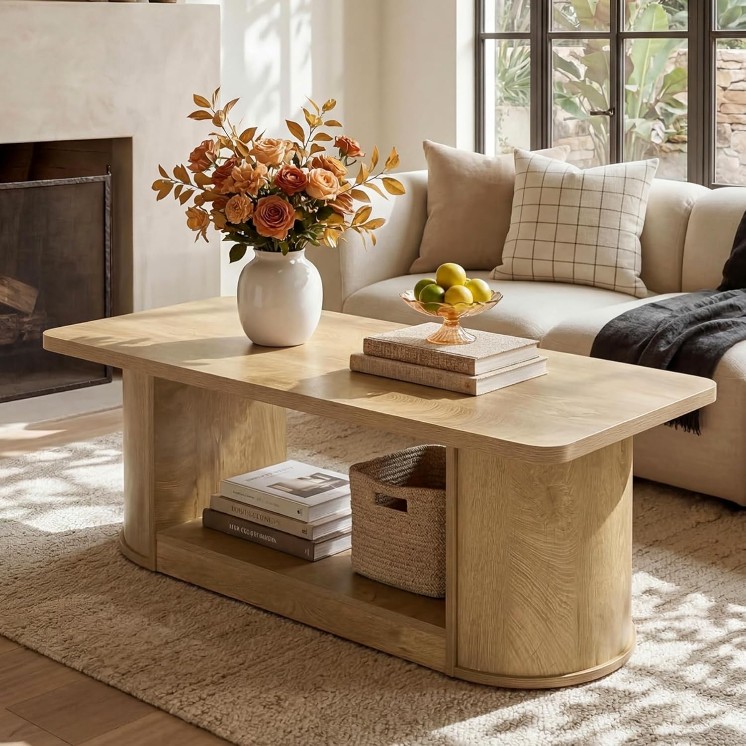 47-Inch Rectangle Coffee Table - Canva Home