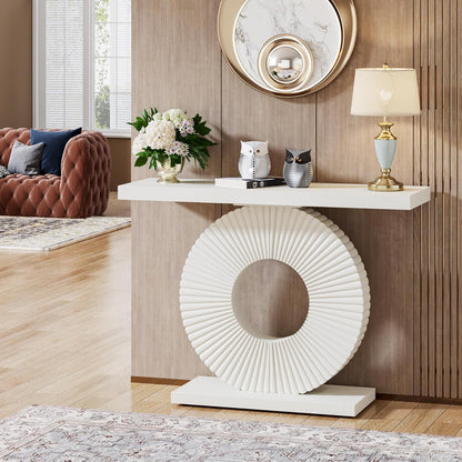 Tribesigns Modern Console Table with Geometric Base