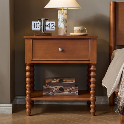 Solid Wood King Platform Bed with Headboard & 2 Nightstands