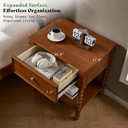 Solid Wood King Platform Bed with Headboard & 2 Nightstands