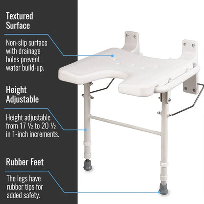 HealthSmart Wall Mount Fold Away Bath Chair - Canva Home