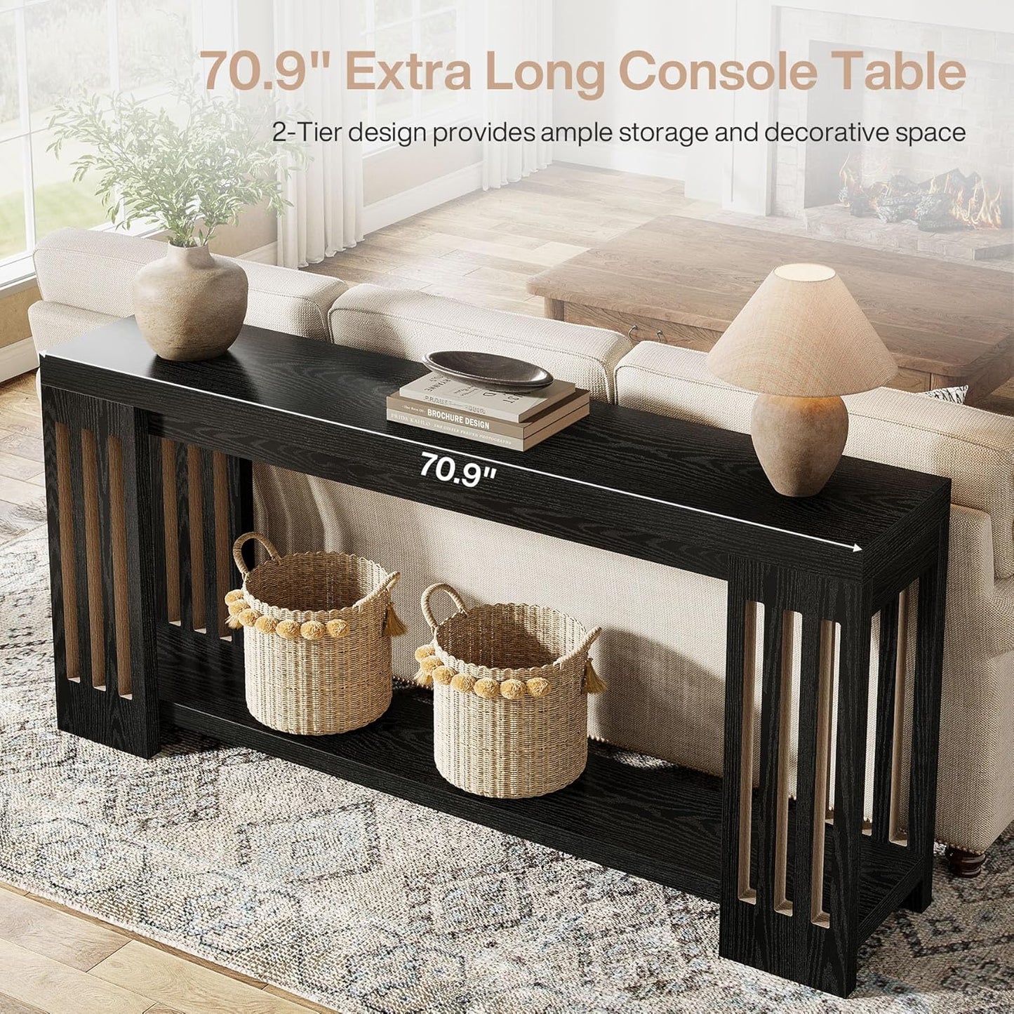 70.9-Inch Sofa Table Behind Couch - Canva Home