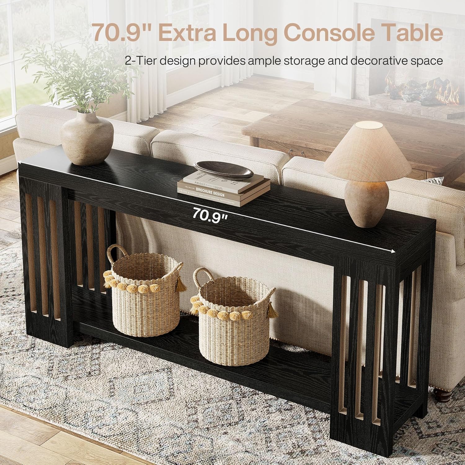 70.9-Inch Sofa Table Behind Couch - Canva Home