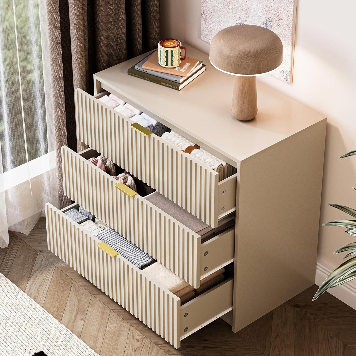 3-Piece Dresser Bedroom Set, 9 Drawer Dresser & 3 Drawer Nightstands - Canva Home