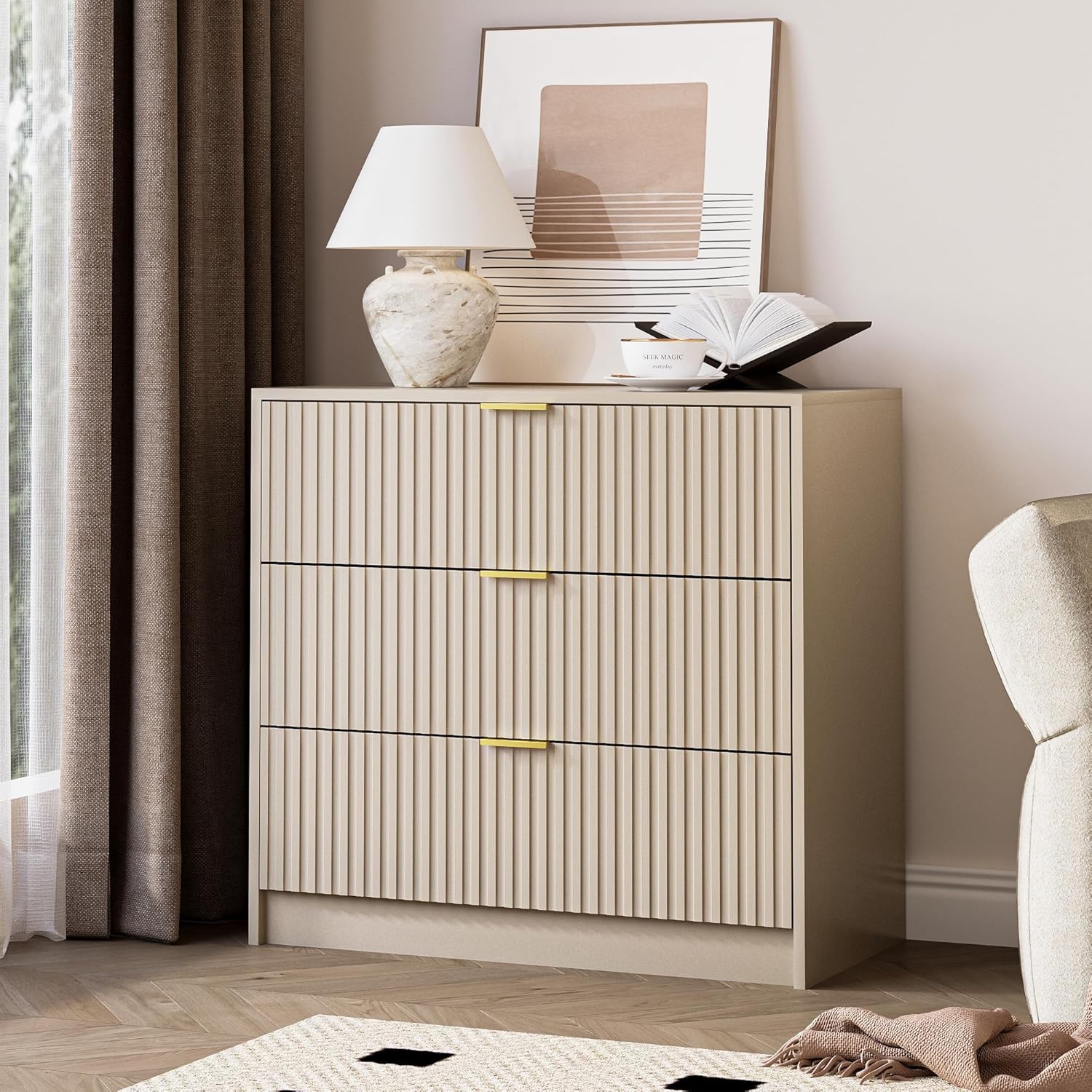 3-Piece Dresser Bedroom Set, 9 Drawer Dresser & 3 Drawer Nightstands - Canva Home