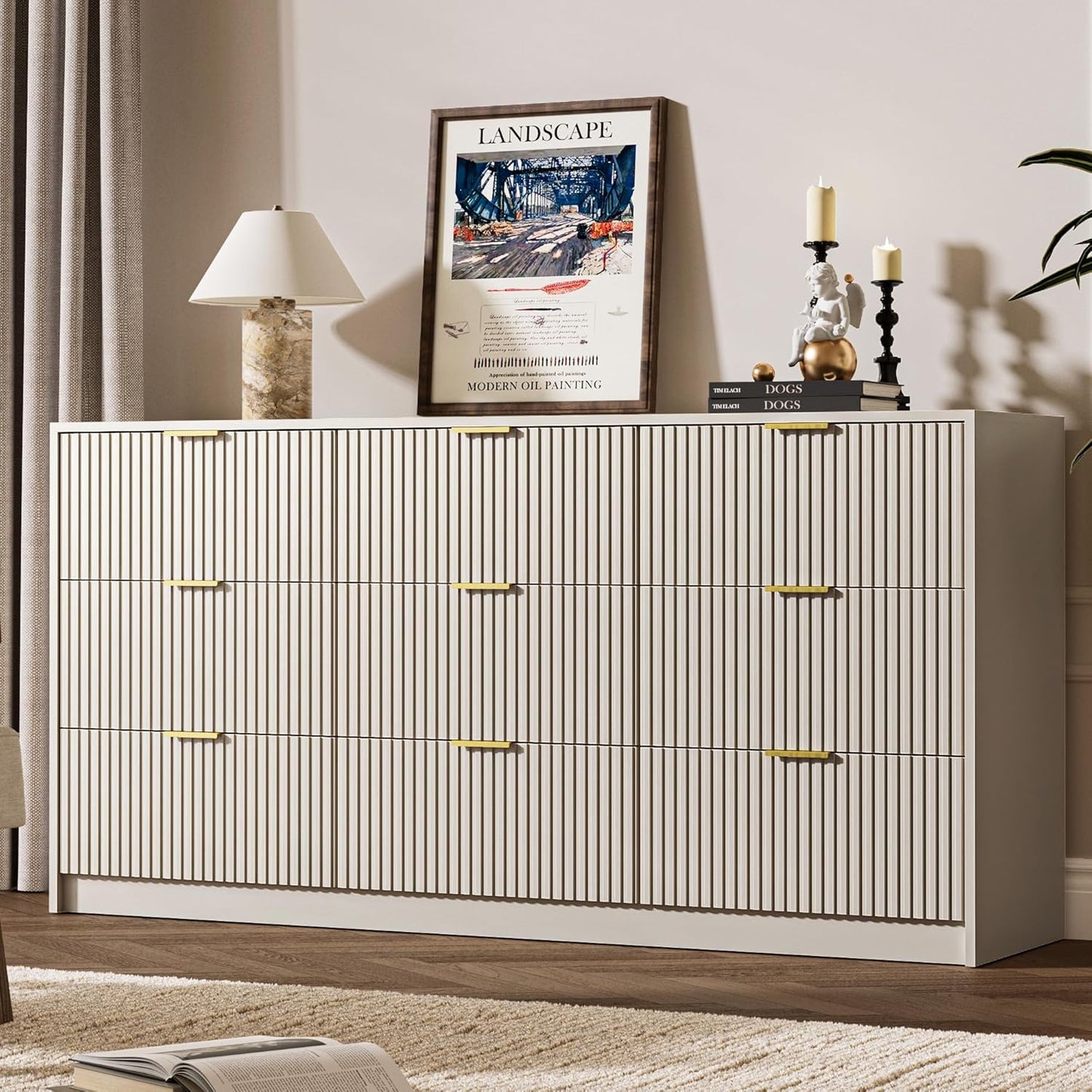 3-Piece Dresser Bedroom Set, 9 Drawer Dresser & 3 Drawer Nightstands - Canva Home