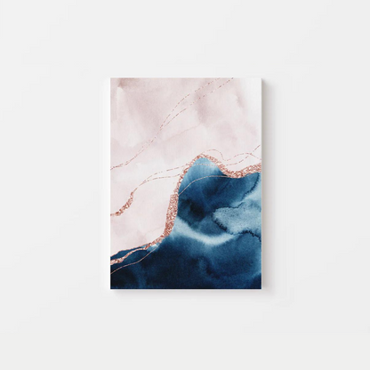 Abstract Navy Pink Canvas