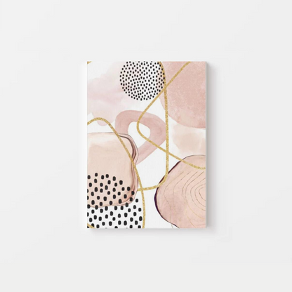 Abstract Pink Gold Watercolour Canvas