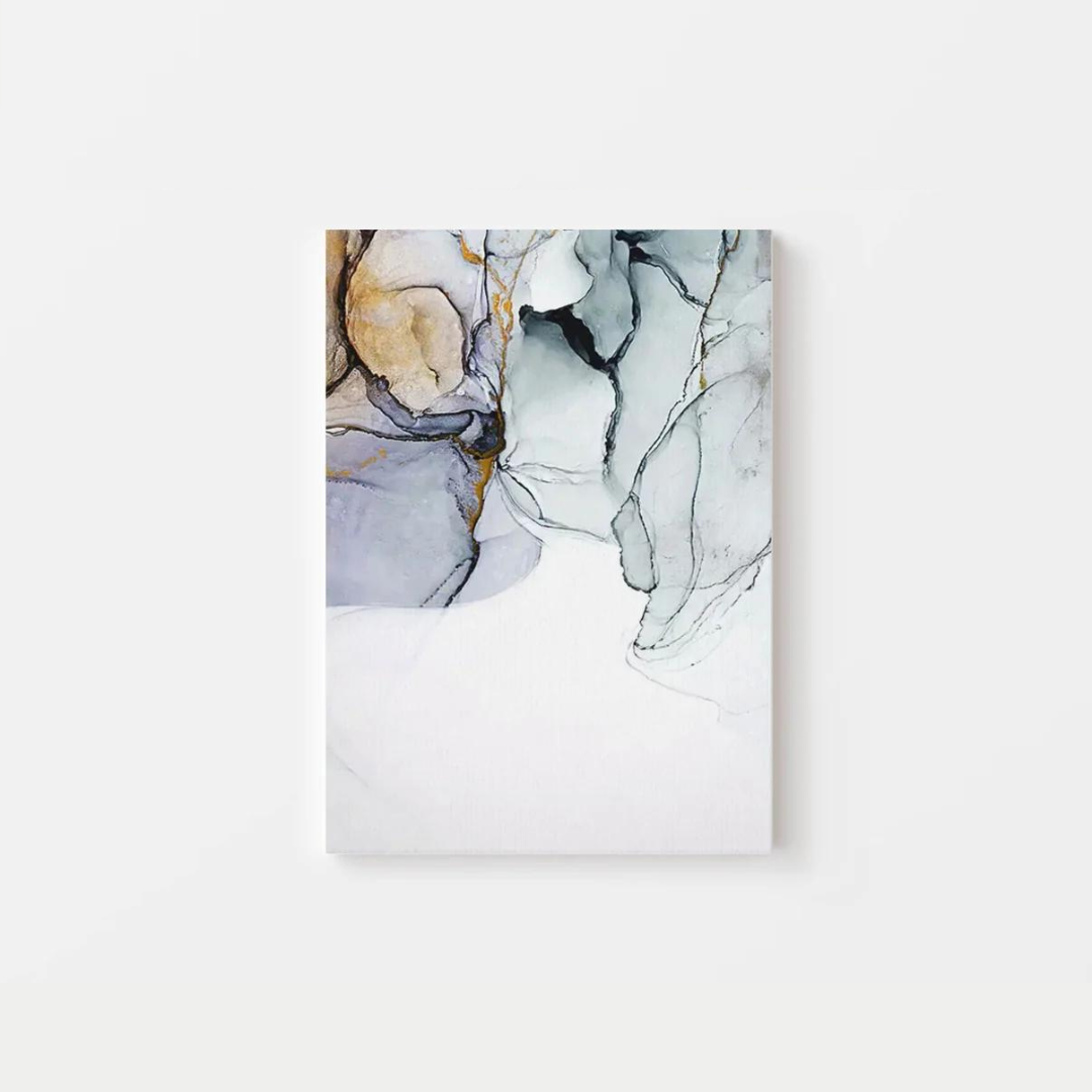 Abstract Blue Gray Line Canvas