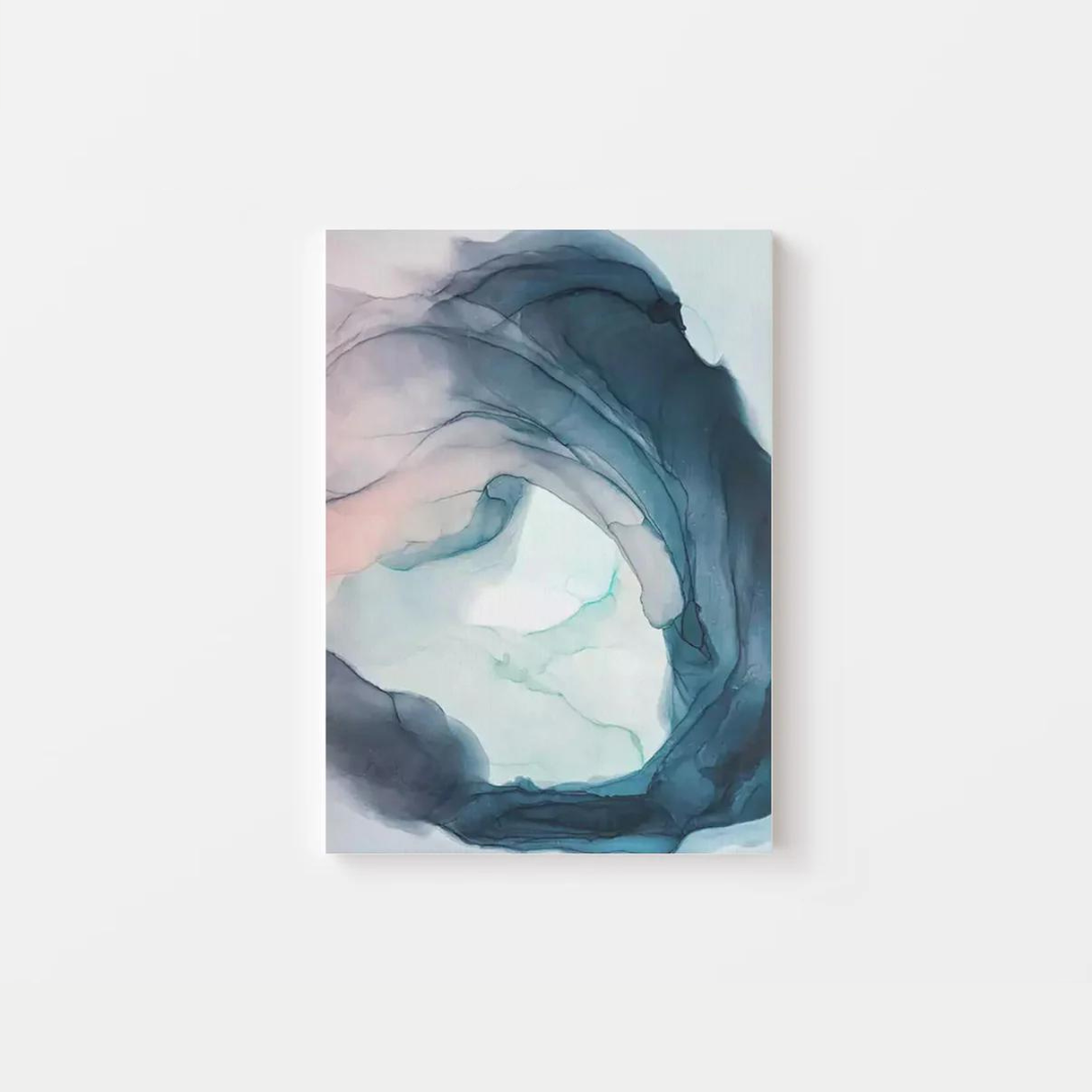 Abstract Blue Smoke Canvas