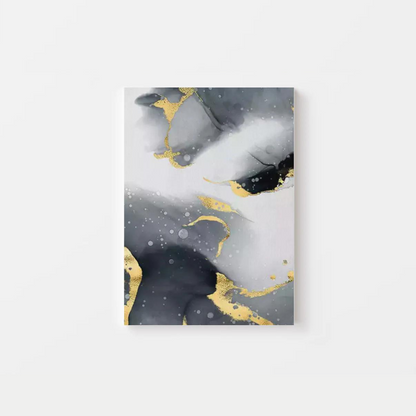 Abstract Golden Black Canvas