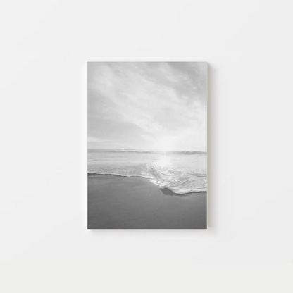 Black and White Beach Canvas