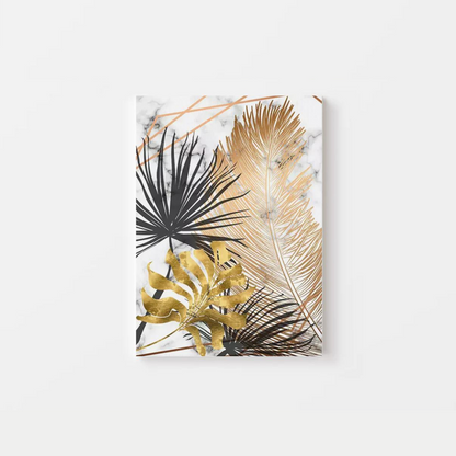 Black Golden Leaf Canvas