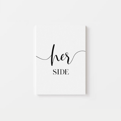 His Side Her Side Canvas