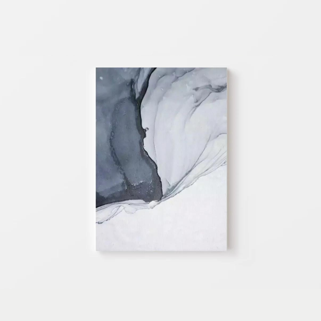 Abstract Watercolour Grey Canvas