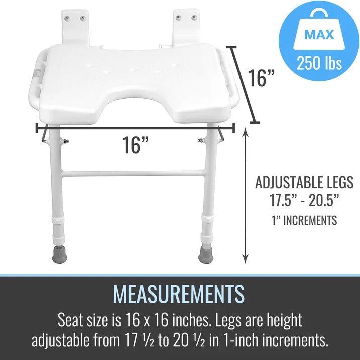 HealthSmart Wall Mount Fold Away Bath Chair - Canva Home