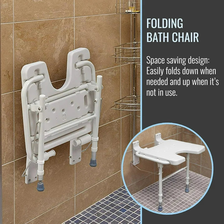 HealthSmart Wall Mount Fold Away Bath Chair - Canva Home