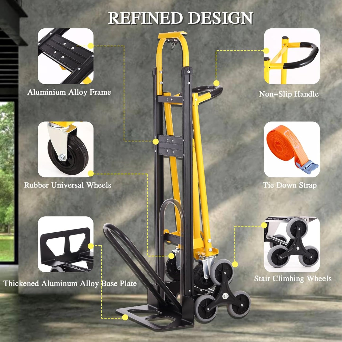 3-in-1 Industrial Convertible Hand Truck Dolly Cart - Canva Home
