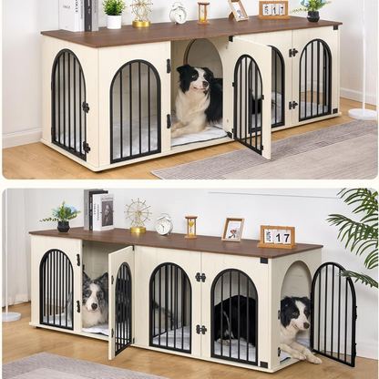 Oskar Double Dog Crate Furniture For 2 Dogs