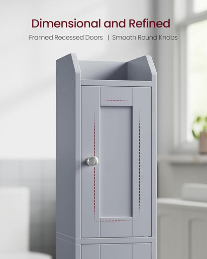 Slim Storage Cabinet with Reversible Doors