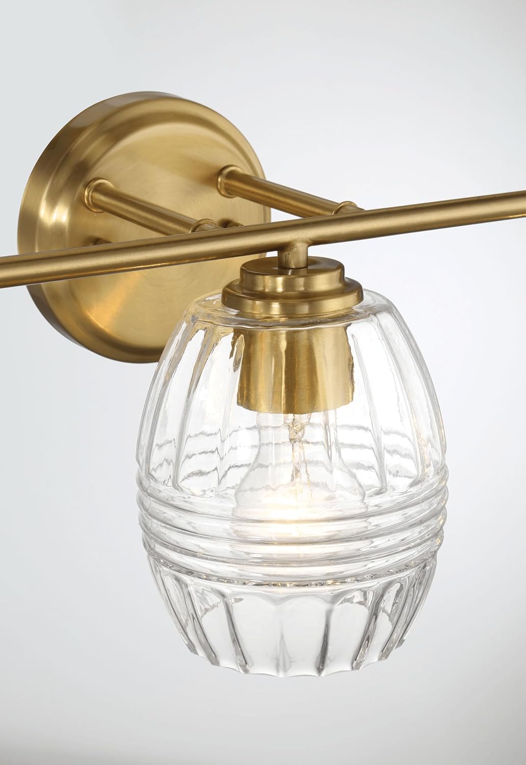 Luster Three Lights Vanity with Clear Glass