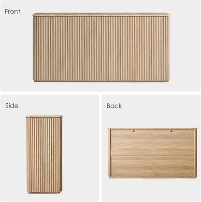 64" Fluted 4-Door Sideboard Cabinet - Canva Home