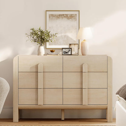 47.2" Alma 6 Drawers Mid Century Modern Drawers
