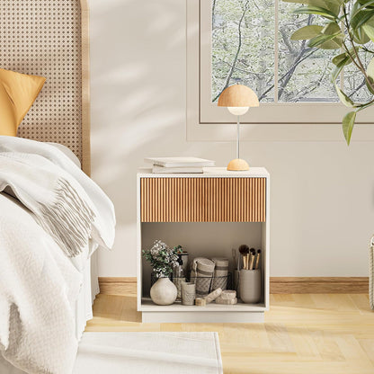 Modern Bedside Table with Drawer Set of 2 - Canva Home