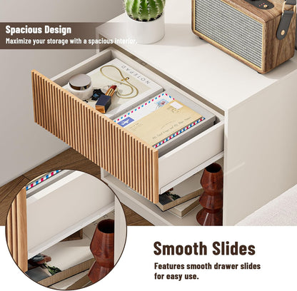 Modern Bedside Table with Drawer Set of 2 - Canva Home