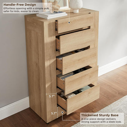 48" Modern 5 Drawers Dresser for Bedroom - Canva Home