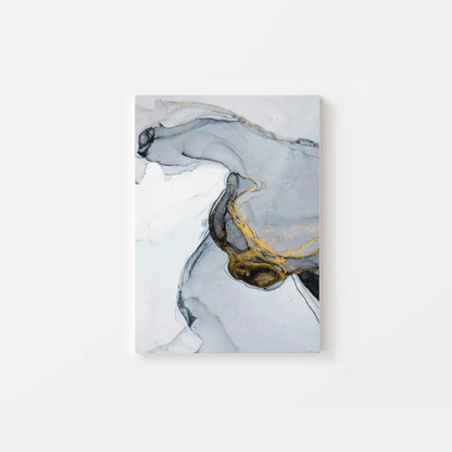 Abstract Blue Gray Line Canvas