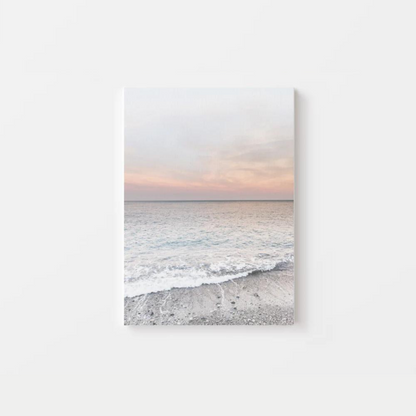 Pink Sunset Beach Canvas