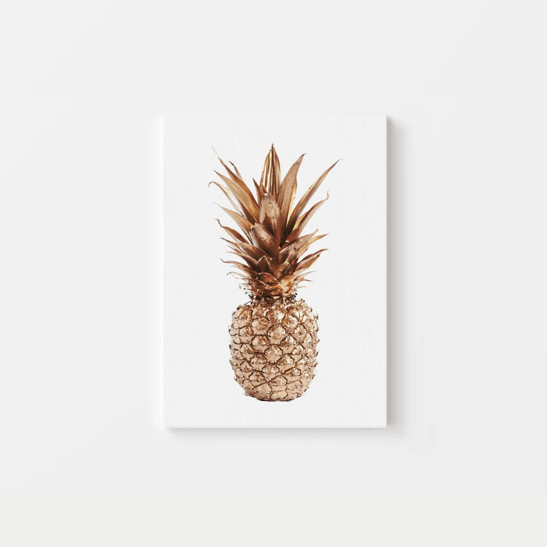 Golden Tropical Plant Canvas