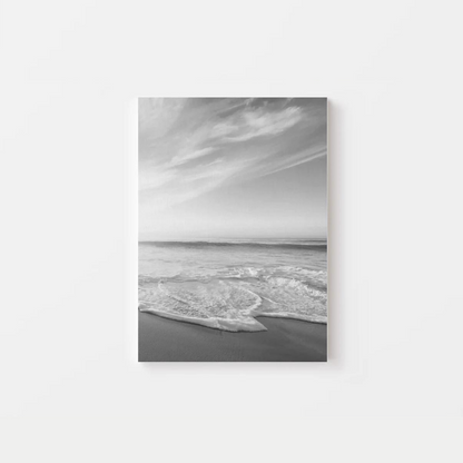 Black and White Beach Canvas