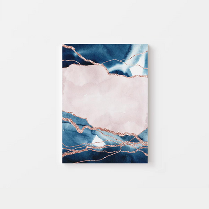 Abstract Navy Pink Canvas