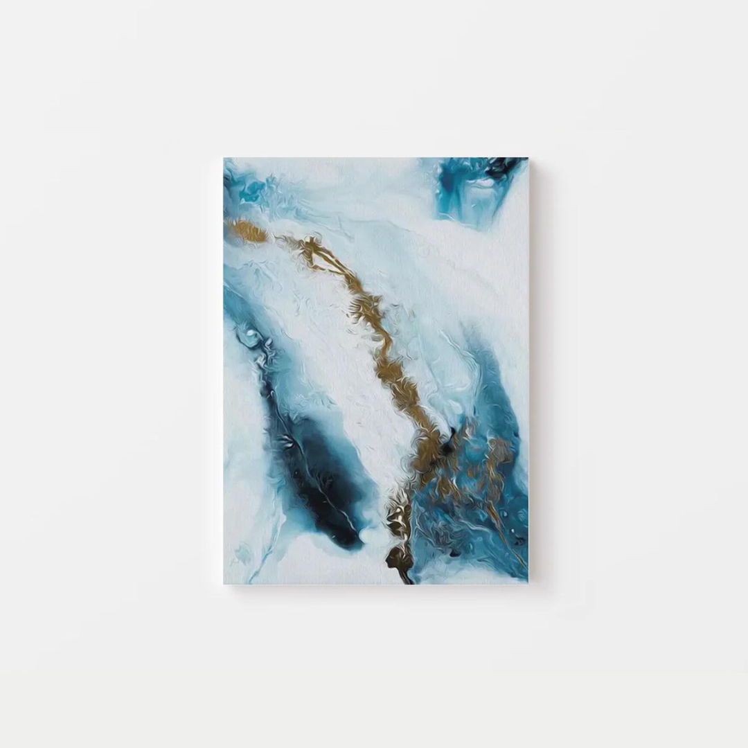 Abstract Blue Splash Canvas