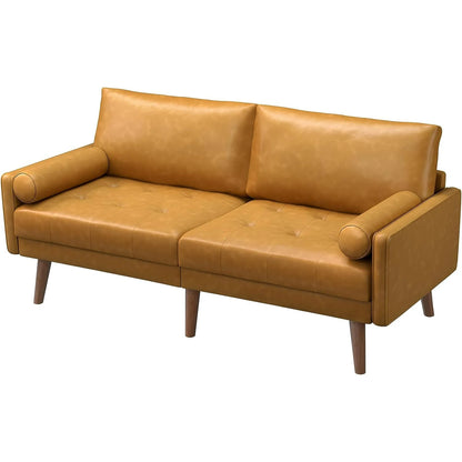 Modern Leather Loveseat Couch