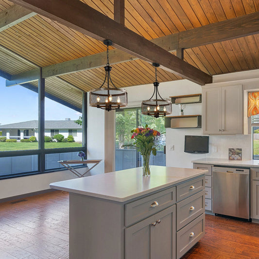 Circle Farmhouse Dining Room Chandelier