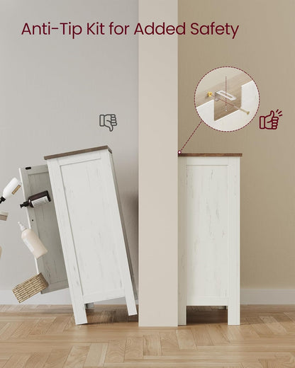 Farmhouse Bathroom Floor Cabinet with 4 Drawers