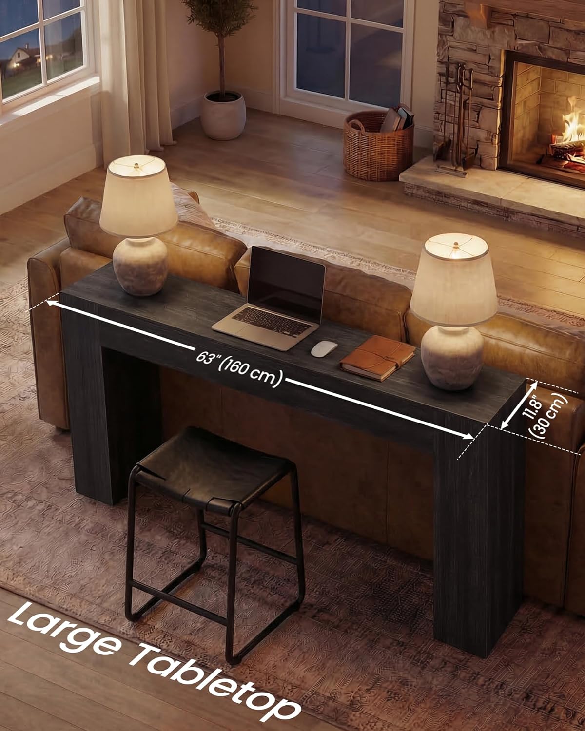 63" Farmhouse Console Table
