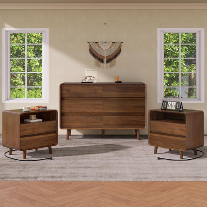Nasonet Dresser and Nightstand Sets 3 Piece - Canva Home
