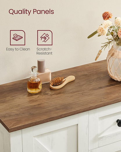 Farmhouse Bathroom Floor Cabinet with 4 Drawers