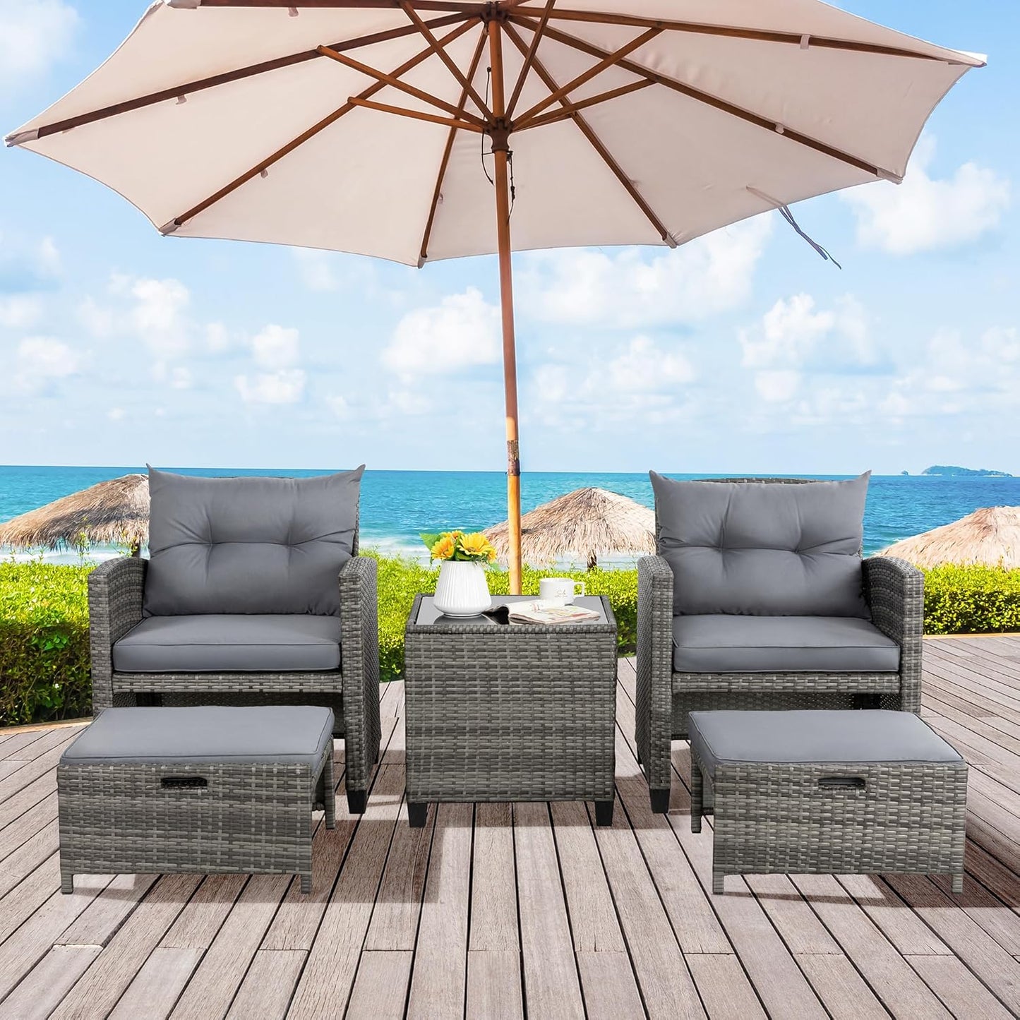 5 Piece Patio Furniture Set - Canva Home