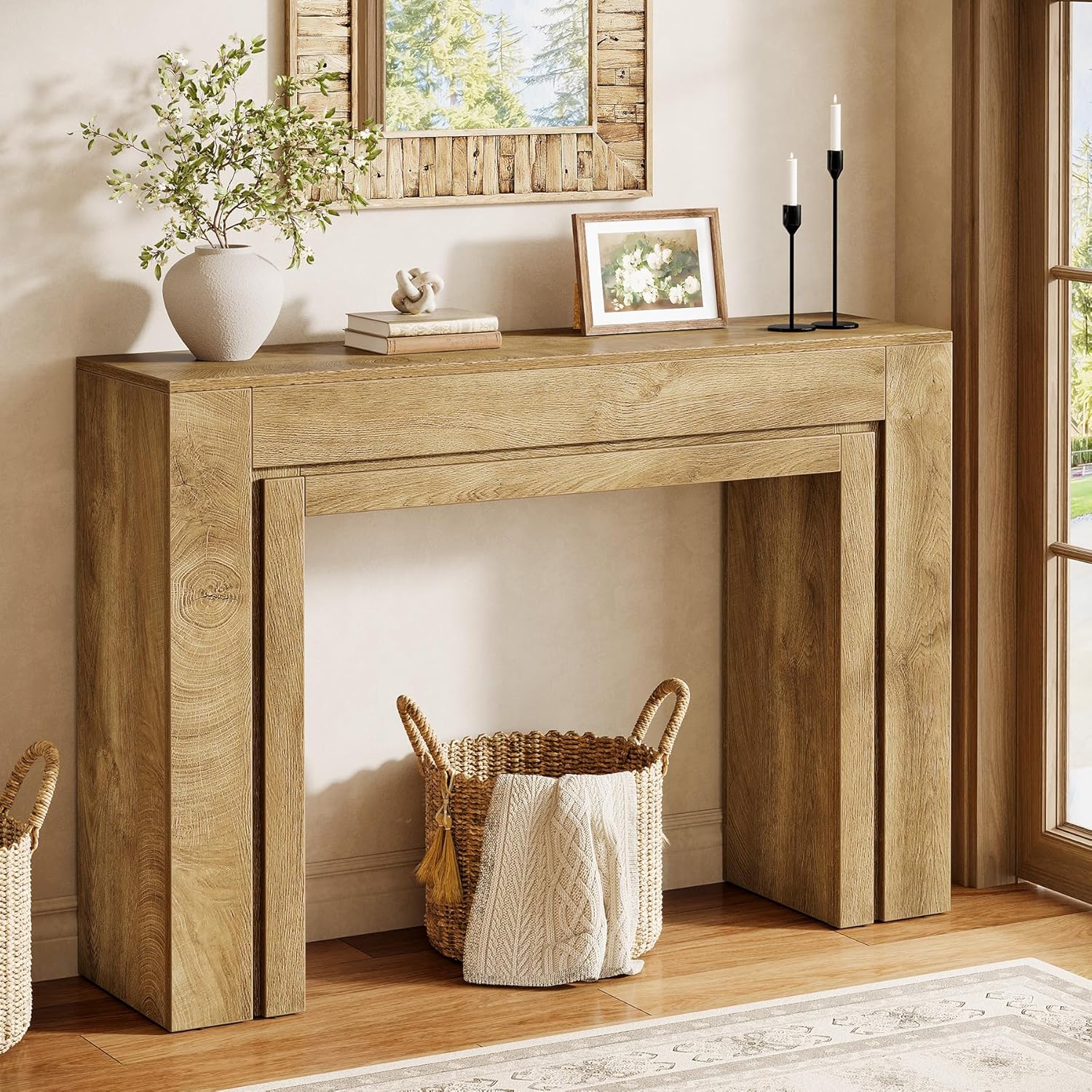41.3-Inch Farmhouse Console Table - Canva Home