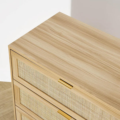 Anko Fraser Rattan 4 Drawer Dresser, Natural