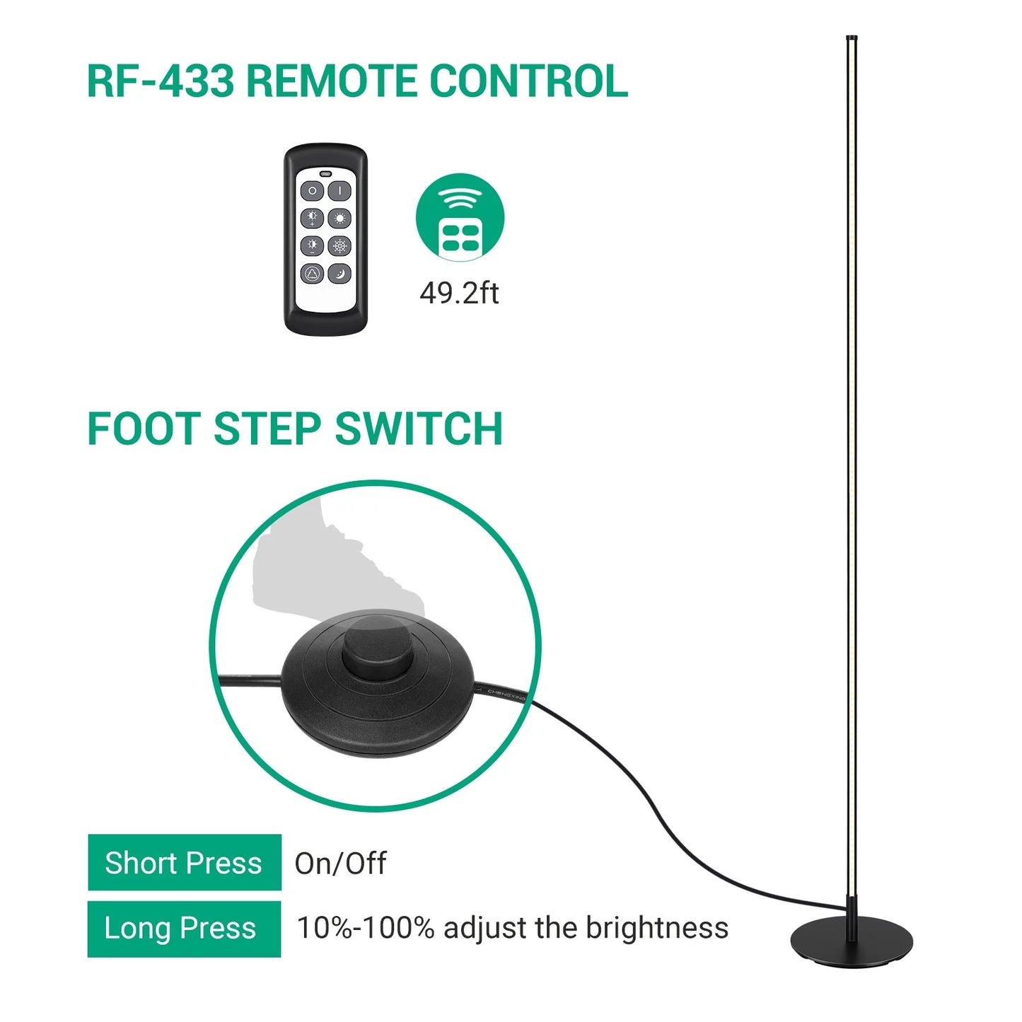 Modern Stick Living Room Floor Lamp