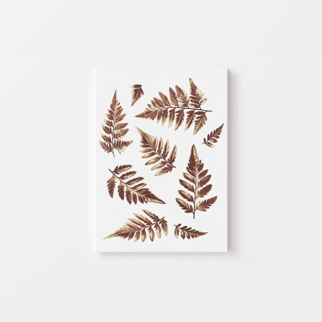 Golden Tropical Plant Canvas