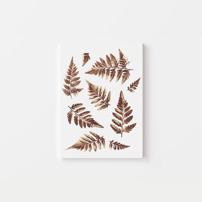 Golden Tropical Plant Canvas