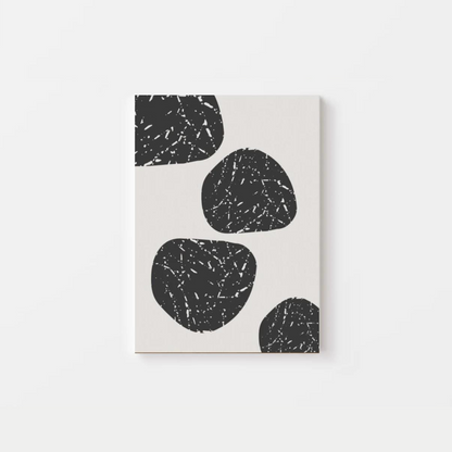 Abstract Black Geometric Shapes Canvas