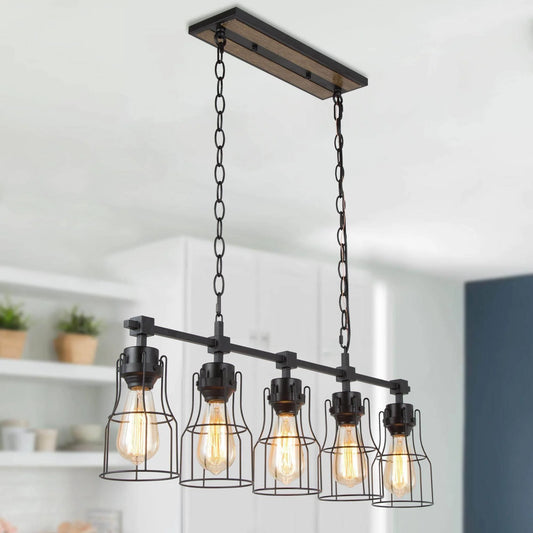 5 Cages Farmhouse Dining Room Chandelier